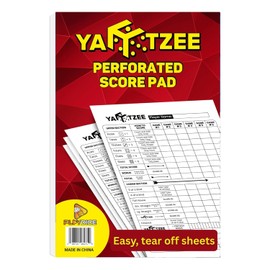 PlayDice Perforated Yahtzee Score Pads: 120 Easy Tear Off Score Sheets, Large Print, Compatible with Yardzee and Yahtzee Games