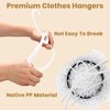 40 Pack Plastic Hangers 13-17’’ Thickened Adjustable Clothes Hanger White
