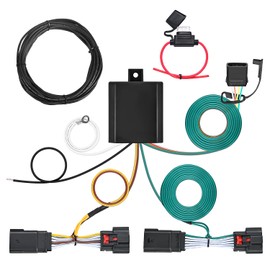 Nilight 4-Way Trailer Wiring Harness Kit 56407 Vehicle Side Custom JL Trailer Towing Wire Harness Compatible with Wrangler JL 2018-2023 and Gladiator 2020-2023, 2 Years Warranty,Black