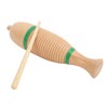 Fish Shaped Guiro Wooden Latin Percussion Musical Instruments with Rhythm