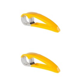 Banana Slicer, ABS+Stainless Steel Fruit Vegetable Salad Peeler Kitchen Tool for Banana Strawberry Grape (Pack of 2)