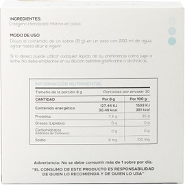 MILU | Colágeno Hidrolizado Marino - Granulado | Suplementos Alimenticios Sin Saborizante - Sin Olor - Sin Azúcar | Piel, Cabello y Uñas | 30 sobres individuales de 8 g (1 caja)