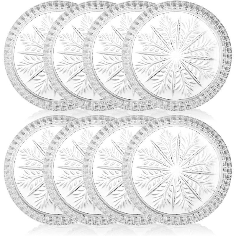 Yesland 8 Pack Crystal Coasters Tea Bag Coaster - 3.75