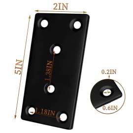 REDOVANT 20PCS Black Flat Mending Plates, 2Inch Stainless Steel Straight Mend...