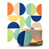 PebblingQ Felt Bulletin Board Wall Tiles, Modular Geometric Shapes with