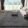 Ophanie Living Room Rugs 5x8 Grey, Fluffy Shag Fuzzy Plush