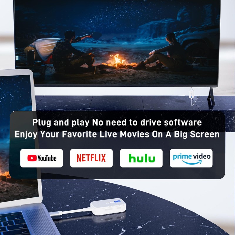 HDMI Wireless Transmitter and Receiver, HD 1080P USB C Transmitter