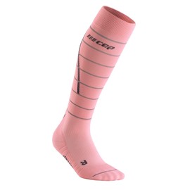 CEP Reflective Compression Socks for Women, Reflective Running Socks in Pink, Size II, Light Pink