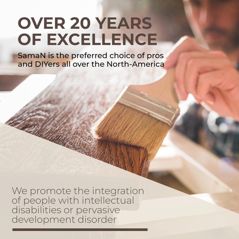 SamaN Interior Water Based Wood Stain - Natural Stain for