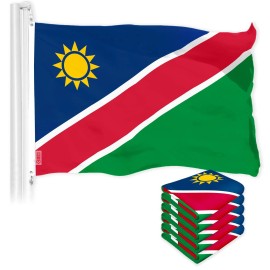 UD_G128 5 Pack: Namibia Namibian Flag  3x5 Ft  LiteWeave Pro Series Printed 150D Polyester  Country Flag, Indoor/Outdoor, Vibran