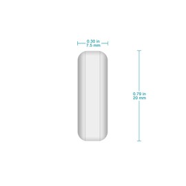stonylab 5-Pack Magnetic Stir Bars, 20 mm PTFE-Coated White Stirring Bars for Magnetic Stirrers Set - Perfect for mixing liquids in labs, resistant to chemicals and high temperatures