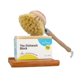 Biome The Dishwash Block Bar, Brush and Holder Bundle