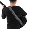 Electric Guitar Strap Adjustable Nylon Embroidered Shoulder Strap with Non