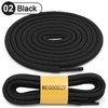 WEGOODZF Round Coloured Trainers Shoelaces: 4MM Thick 90cm Long Black