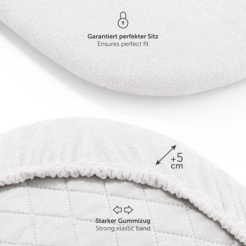 Laleni Terry Towelling Fitted Sheet for Cot Bed - Fitted