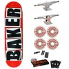 Baker Skateboard Complete Logo Red/Back 8.75" with Independent Trucks, Spitfire