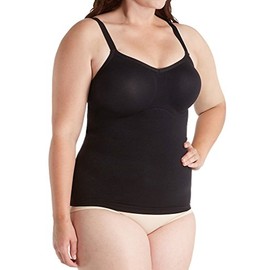Body Wrap Women's Molded Cup Camisole Shapewear, Black, 2X