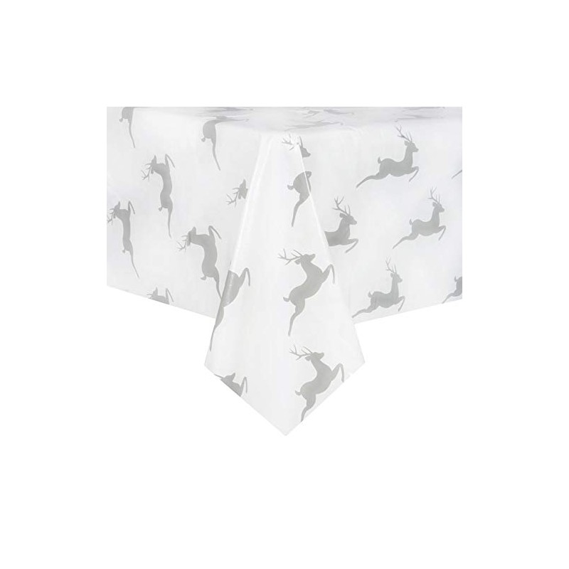 Mr Crimbo Reindeer Christmas PVC Tablecloth Vinyl Table Cover Protector