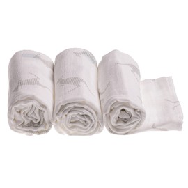 Urban Kanga Burp Cloths Baby Muslin Cloths 70 x 70 cm Ökotex Pack of 3 (Grey Kanga)