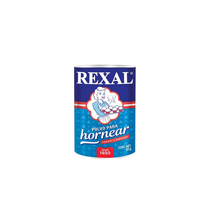 Rexal polvo para hornear, capear y esponjar 50 gramos