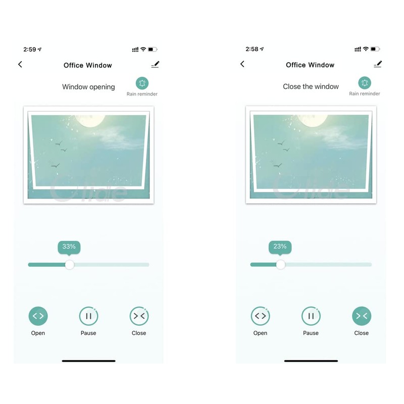 Olideauto Smart WiFi Automatic Window Opener,Opening/Closing Time Setting Available via