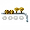 Kuroobaa Car License Plate Bolt License Plate Frame Titanium Anti-Theft