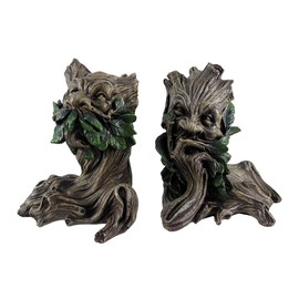 Beautiful Green Man Greenman Decorative Bookends Tree Man