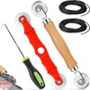 5Pcs Window Screen Spline Roller Tool with Wooden Handle &