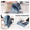 MATEKULI Navy Blue Abstract Kitchen Towels Dish Cloths,2 Pack Absorbent