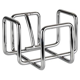 Buddy´s Bar - Napkin Holder, Napkin Dispenser for 65 Cocktail Napkins, Napkin Stand, Chrome Metal Napkin Dispenser for Cocktail Napkins, Includes Weight, 14 x 14 cm, 10 cm Height