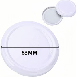 12 Pcs Jam Jars Polished Metal Twist-off Lids for Preserving Jars, Sauce Jars, Universal Canning Lids (63MM)