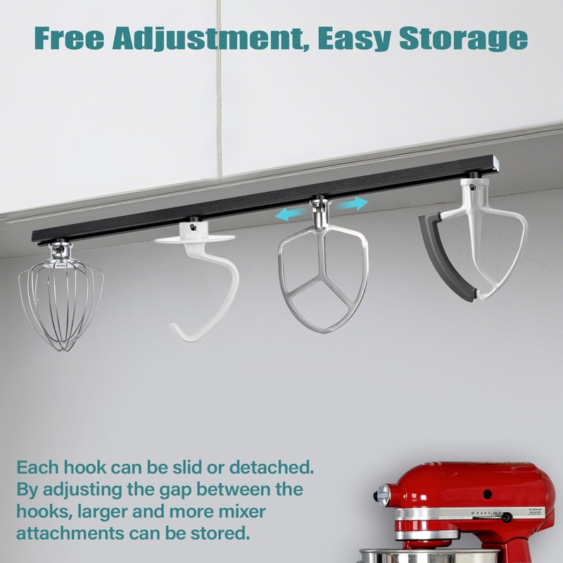 Metal Stand Mixer Attachment Holders Adjustable, Compatible with Kitchen Aid