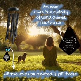 CAKAWIND Memorial Wind Chimes for Loss of Loved One,32" Butterfly Sympathy Wind Chimes for Loss of Mother Father Son Daughter,Bereavement Condolence Remembrance Funeral Gifts for Loss of Mom Dad.