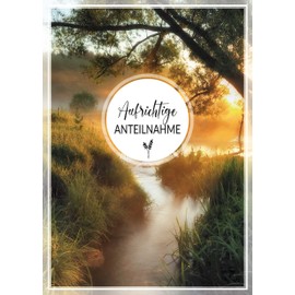 bentino Sympathy Card with Light Effect Sun, High-Quality Sympathy Card in A5 Format, Condolence Card Set with Matching Envelope