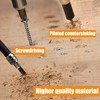 WOWSUPM 19 Pcs Quick Change Countersink Drill Bit Set Flip-over