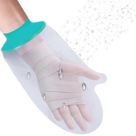 HAUUFENN ギプス 防水カバー 手用 1枚入 骨折 お風呂カバー ギプスカバー 防水カバー ギブス対応 ギブスカバー 防水カバー 手首・手のひら 怪我 防水カバー 再利用可能 防水ギブスカバー ギプスお風呂カバー 大人用