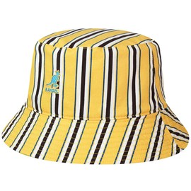 Kangol Double Pattern Bucket Reversible Hat Cotton Hat Summer Hat Sun Hat Fishing Hat, yellow