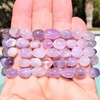 Zenergy Gems CHARGED Light Amethyst Crystal Bracelet Tumble Polished Stretchy