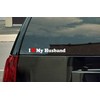 Stickermatic I Love My Husband Vinyl Decal - White with a red heart