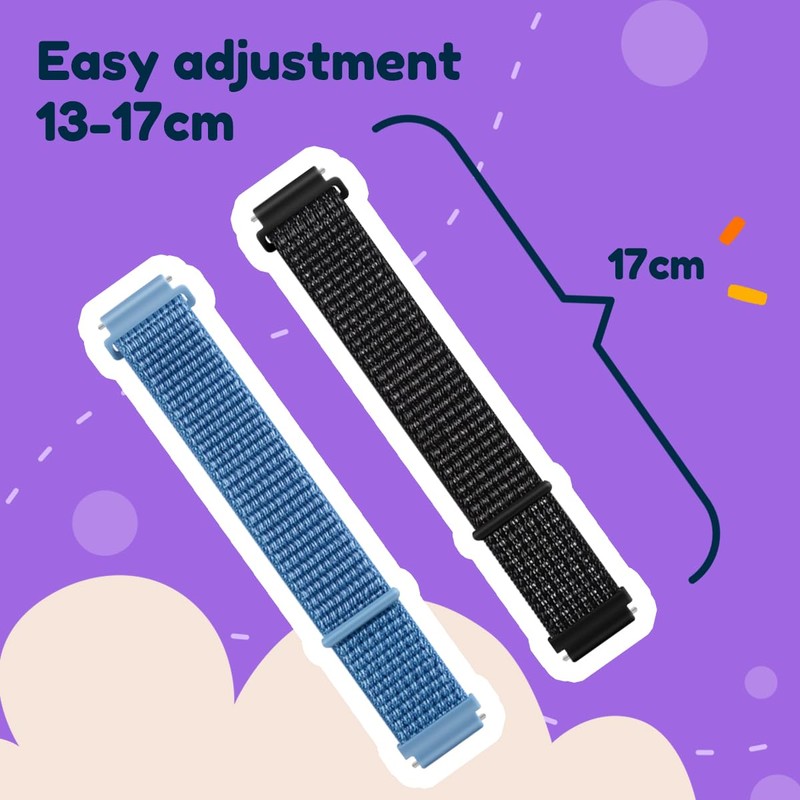 LYSANDRA 2 Pack Adjustable Nylon Watch Band Compatible with Butele