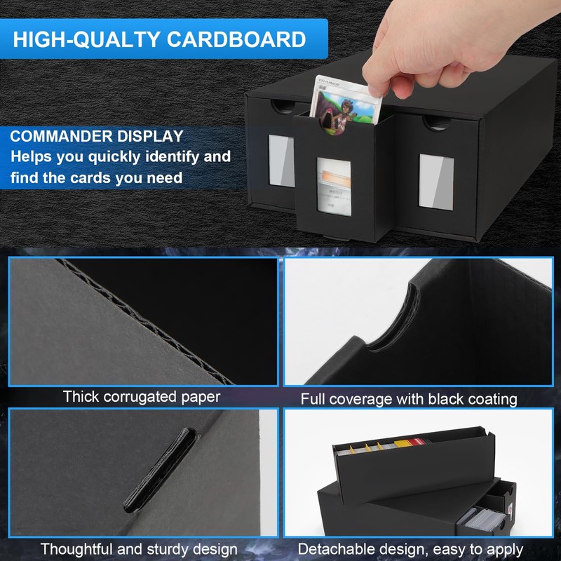 ATPWONZ Trading Card Storage Box, 18000+ Cards Deck Box for