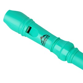 Eastrock German Soprano Recorder 10 Pieces for Beginners with Cleaning Rod, Finger Plate, Packaging Bag, Thumb Rest, Green