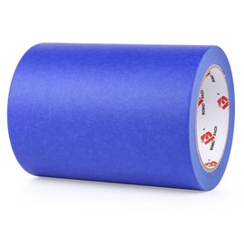 BOMEI PACK Wide Blue Painters Tape 6 Inches x 40 Yards, 3D Printing Tape for Laser Cutting, 21-Day Clean Removal Wide 6'' Masking Tape