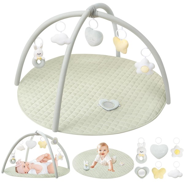 Baby Play Gym and Tummy Time Mat - Plush Play