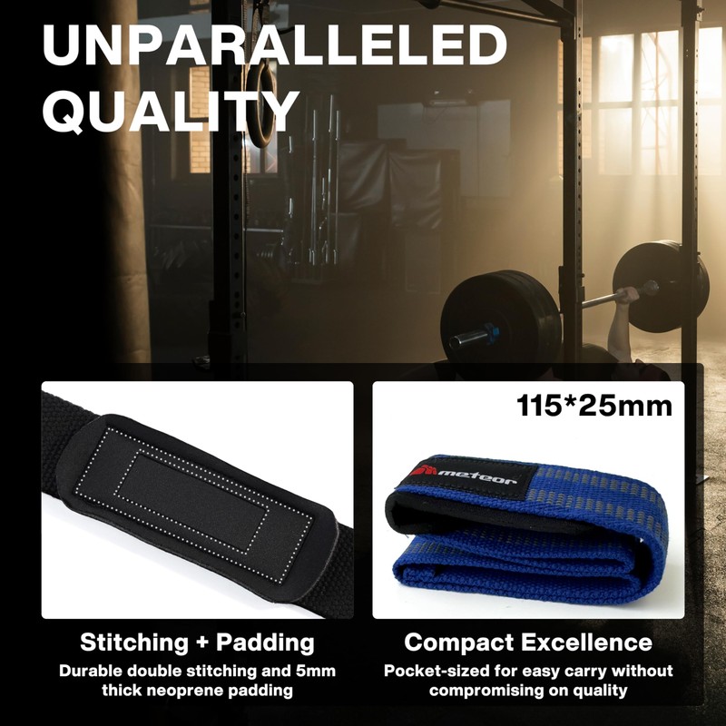 Meteor Weightlifting Straps for Enhanced Grip and Barbell Stability (Pair),
