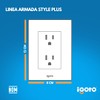 iGOTO PB105/2-B Contacto duplex aterrizados con Placa