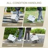 Foldable Utility Cart with Stair Climbing Wheels, Collapsible Rolling Crate