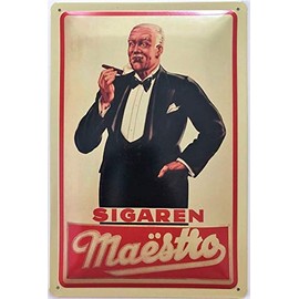Deko 7 Tin Sign 30 x 20 cm Sigaren Maästro Vintage