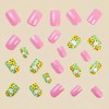 Peach Pink Press on Nails Short Square Fake Nails with