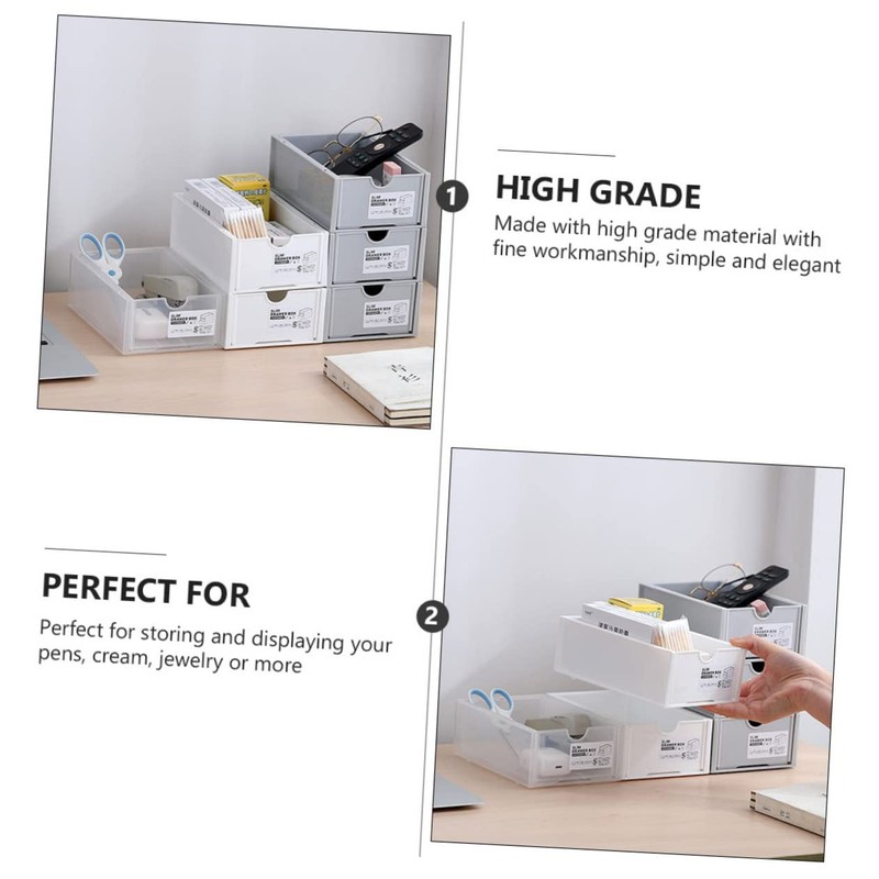 STOBOK 2pcs Collapsible Storage Box Drawer Home Office Storage Jewelry